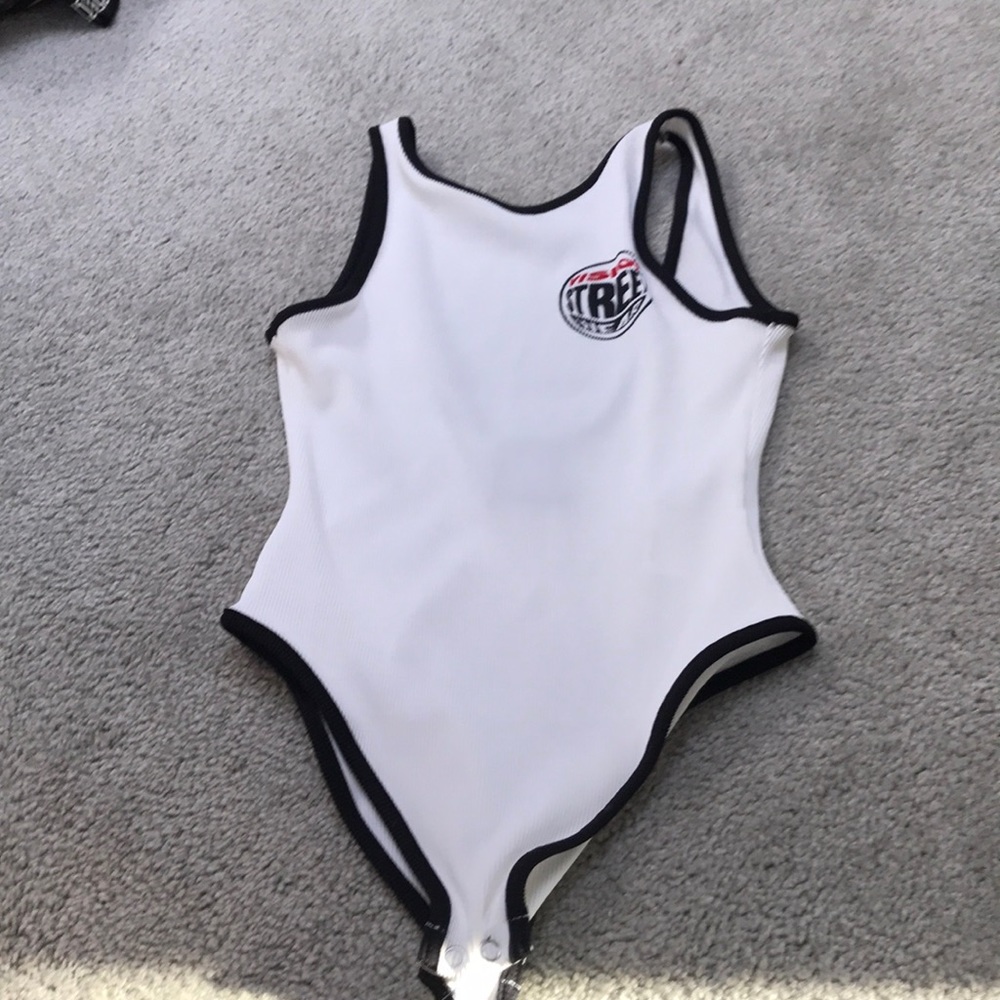 white vision street wear one piece